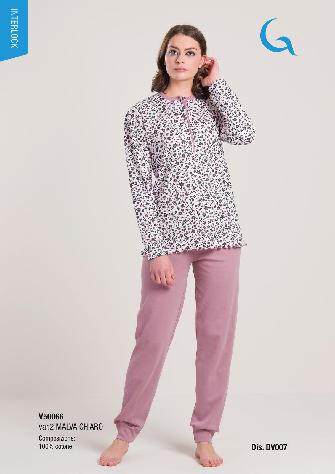 PIGIAMA DONNA M/L V50066 Tellini S.r.l. Ingrosso Abbigliamento